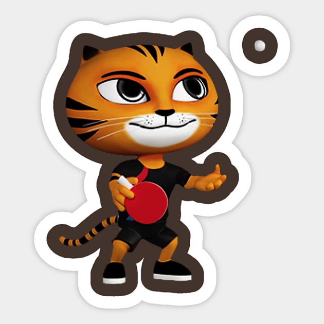 The Ping Pong Tiger Sticker by dithakely